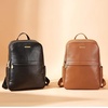 image:imageBOSTANTEN Genuine Leather 156 inch Laptop Backpack Purse for Women College Casual Backpack Travel Bag1brown