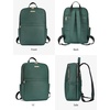 image:imageBOSTANTEN Genuine Leather 156 inch Laptop Backpack Purse for Women College Casual Backpack Travel Bag1cdarkgreen