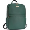 image:imageBOSTANTEN Genuine Leather 156 inch Laptop Backpack Purse for Women College Casual Backpack Travel Bag1cdarkgreen