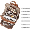 image:imageBOSTANTEN Genuine Leather Backpack Purse Casual College Travel Bags for Women3brown