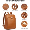 image:imageBOSTANTEN Genuine Leather Backpack Purse Casual College Travel Bags for Women3brown