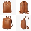 image:imageBOSTANTEN Genuine Leather Backpack Purse Casual College Travel Bags for Women3brown