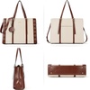 image:imageBOSTANTEN Laptop Bag for Women 156 inch Computer Leather Briefcase Vintage Work Tote HandbagBeige