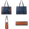 image:imageBOSTANTEN Laptop Bag for Women 156 inch Computer Leather Briefcase Vintage Work Tote HandbagBlueBrown