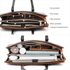 image:imageBOSTANTEN Laptop Bag for Women 156 inch Computer Leather Briefcase Vintage Work Tote HandbagBlueBrown