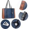 image:imageBOSTANTEN Laptop Bag for Women 156 inch Computer Leather Briefcase Vintage Work Tote HandbagBlueBrown