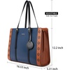 image:imageBOSTANTEN Laptop Bag for Women 156 inch Computer Leather Briefcase Vintage Work Tote HandbagBlueBrown