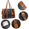 image:imageBOSTANTEN Laptop Bag for Women 156 inch Computer Leather Briefcase Vintage Work Tote HandbagBrownblack