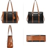 image:imageBOSTANTEN Laptop Bag for Women 156 inch Computer Leather Briefcase Vintage Work Tote HandbagBrownblack