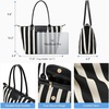 image:imageBOSTANTEN Large Tote Bags for Women Summer Beach Bag Travel Shoulder Handbag Lightweight Purses for Vacation Commute EverydayFlyknitbeige and Black Striped