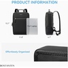 image:imageBOSTANTEN Leather Backpack 156 inch Laptop Bag Travel Casual Computer Backpack College Business Work Shoulder Bags with Trolley Sleeve for Women Men BrownBlack