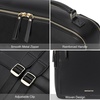 image:imageBOSTANTEN Leather Backpack 156 inch Laptop Bag Travel Casual Computer Backpack College Business Work Shoulder Bags with Trolley Sleeve for Women Men BrownBlack