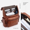 image:imageBOSTANTEN Leather Backpack for Men 156 inch Laptop Backpack Vintage Travel Office Bag Large Capacity Shoulder Bag Redbrown