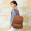 image:imageBOSTANTEN Leather Backpack for Women 156 inch Laptop Backpack Purse Casual Business Travel Computer Shoulder Bags with Trolley Sleeve Brown