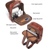 image:imageBOSTANTEN Leather Backpacks College 156 Laptop Travel Computer Shoulder Backpack For Men Coffeebrown
