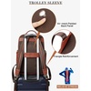image:imageBOSTANTEN Leather Backpacks College 156 Laptop Travel Computer Shoulder Backpack For Men Coffeebrown