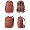 image:imageBOSTANTEN Leather Backpacks College 156 Laptop Travel Computer Shoulder Backpack For Men Coffeebrown