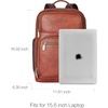 image:imageBOSTANTEN Leather Backpacks College 156 Laptop Travel Computer Shoulder Backpack For Men Coffeebrown