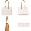 image:imageBOSTANTEN Leather Briefcase for Women Vintage 156 inch Laptop Bag for Women Business Tote Shoulder HandbagBeige