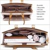 image:imageBOSTANTEN Leather Briefcase for Women Vintage 156 inch Laptop Bag for Women Business Tote Shoulder HandbagBeige