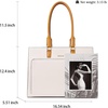 image:imageBOSTANTEN Leather Briefcase for Women Vintage 156 inch Laptop Bag for Women Business Tote Shoulder HandbagBeige