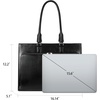 image:imageBOSTANTEN Leather Briefcase for Women Vintage 156 inch Laptop Bag for Women Business Tote Shoulder HandbagBlack