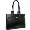 image:imageBOSTANTEN Leather Briefcase for Women Vintage 156 inch Laptop Bag for Women Business Tote Shoulder HandbagBlack