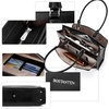image:imageBOSTANTEN Leather Briefcase for Women Vintage 156 inch Laptop Bag for Women Business Tote Shoulder HandbagBlack