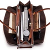 image:imageBOSTANTEN Leather Briefcase for Women Vintage 156 inch Laptop Bag for Women Business Tote Shoulder HandbagBrown