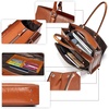 image:imageBOSTANTEN Leather Briefcase for Women Vintage 156 inch Laptop Bag for Women Business Tote Shoulder HandbagBrown