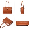image:imageBOSTANTEN Leather Briefcase for Women Vintage 156 inch Laptop Bag for Women Business Tote Shoulder HandbagBrown