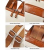 image:imageBOSTANTEN Leather Laptop Backpack for Women 156 inch Computer Bag Travel Work Daypack1beigebrown
