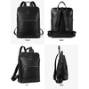 image:imageBOSTANTEN Leather Laptop Backpack for Women 156 inch Computer Bag Travel Work Daypack3black