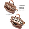 image:imageBOSTANTEN Leather Laptop Backpack for Women 156 inch Computer Bag Travel Work Daypack4brown