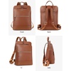 image:imageBOSTANTEN Leather Laptop Backpack for Women 156 inch Computer Bag Travel Work Daypack4brown