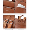 image:imageBOSTANTEN Leather Laptop Backpack for Women 156 inch Computer Bag Travel Work Daypack4brown