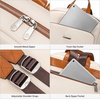 image:imageBOSTANTEN Leather Laptop Backpack for Women156 inch Computer Backpack Purse College Daypack Work Travel Bag BeigeWhiteBeige