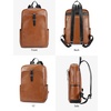image:imageBOSTANTEN Leather Laptop Backpack for Women156 inch Computer Backpack Purse College Daypack Work Travel Bag BeigeWhiteBrown