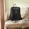 image:imageBOSTANTEN Leather Laptop Backpack for Women156 inch Computer Backpack Purse College Daypack Work Travel Bag BeigeWhitePlain Black