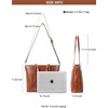image:imageBOSTANTEN Leather Laptop Bag Work Tote for Women Shoulder Handbag Briefcase 156 inch Satchel Computer BagAbrown