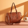 image:imageBOSTANTEN Leather Laptop Bag Work Tote for Women Shoulder Handbag Briefcase 156 inch Satchel Computer BagAbrown