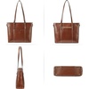 image:imageBOSTANTEN Leather Laptop Bag Work Tote for Women Shoulder Handbag Briefcase 156 inch Satchel Computer BagBcoffee