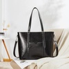 image:imageBOSTANTEN Leather Laptop Bag Work Tote for Women Shoulder Handbag Briefcase 156 inch Satchel Computer BagCblack