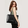 image:imageBOSTANTEN Leather Laptop Bag Work Tote for Women Shoulder Handbag Briefcase 156 inch Satchel Computer BagCblack