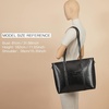 image:imageBOSTANTEN Leather Laptop Bag Work Tote for Women Shoulder Handbag Briefcase 156 inch Satchel Computer BagCblack