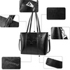 image:imageBOSTANTEN Leather Laptop Bag Work Tote for Women Shoulder Handbag Briefcase 156 inch Satchel Computer BagCblack