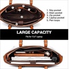 image:imageBOSTANTEN Leather Laptop Bag Work Tote for Women Shoulder Handbag Briefcase 156 inch Satchel Computer BagDblackbrown