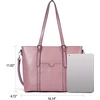image:imageBOSTANTEN Leather Laptop Bag Work Tote for Women Shoulder Handbag Briefcase 156 inch Satchel Computer BagKpink