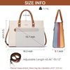 image:imageBOSTANTEN Leather Laptop Briefcase for Women Shoulder Bag 156 Inch Business Computer Work ToteAbeige