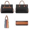 image:imageBOSTANTEN Leather Laptop Briefcase for Women Shoulder Bag 156 Inch Business Computer Work ToteAblack